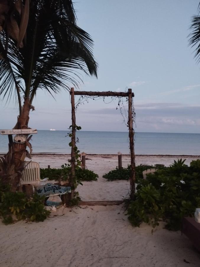 Lunazul Eco-Cabana Frente Al Mar Mahahual Exterior foto